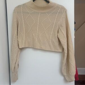 SHEIN Cream Knit Sweater